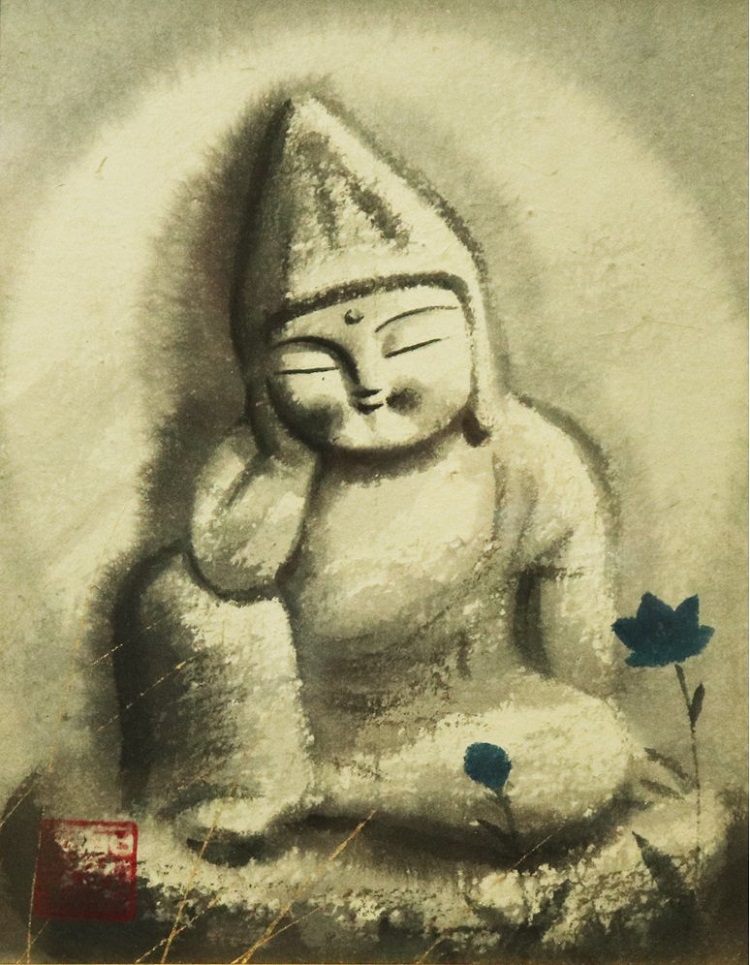 在庫限り 讃佛の頌 穐月明 額 地蔵菩薩 | www.happychild.co